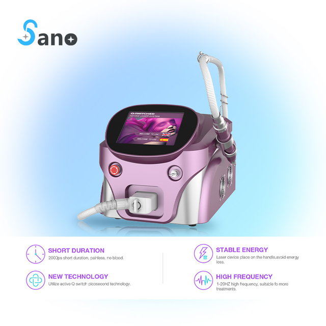 Kannettava Picosecond laser tatuointien poistokone
